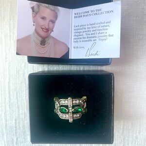 Vintage Heidi Daus Green and Gold Ring
